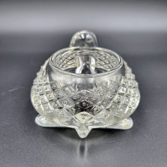 Vintage Avon Clear Crystal Glass Turtle Shaped Candle Holder Votive Tea Light Re - Picture 5 of 11